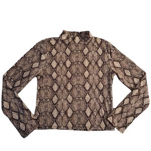 4 For $25 ✨NWT✨ OLIVIA RAE SNAKE SKIN PRINT TURTLENECK LONG SLEEVE TOP SIZE XL